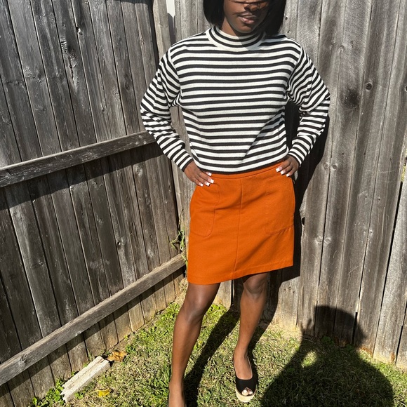 A-line orange skirt - Picture 6 of 7